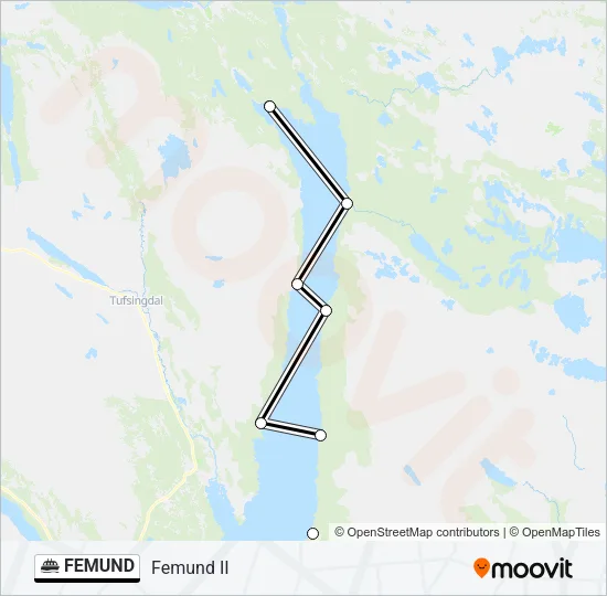 FEMUND Ferry Line Map