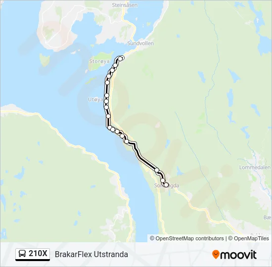 210X Bus Line Map