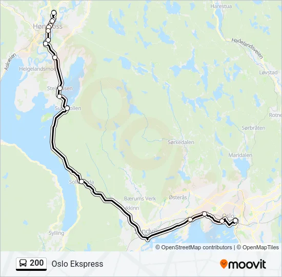 200 Bus Line Map