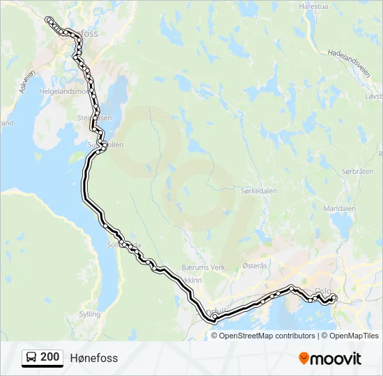 200 Bus Line Map