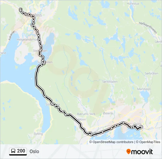 200 Bus Line Map