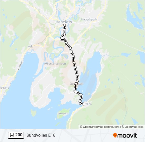 200 bus Line Map