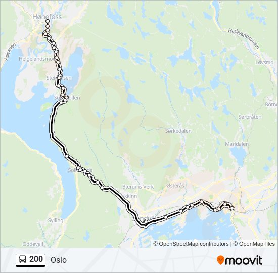 200 bus Line Map