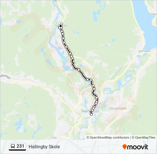 231 Bus Line Map