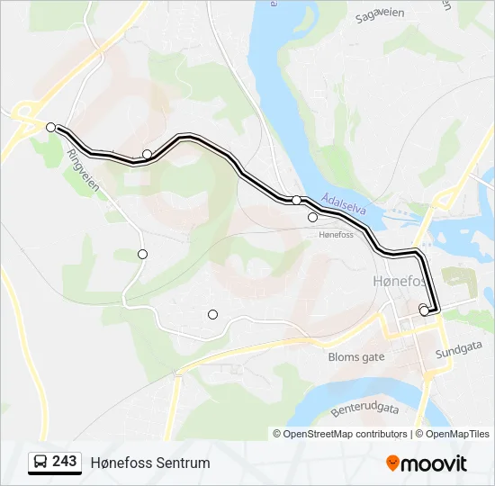 243 Bus Line Map