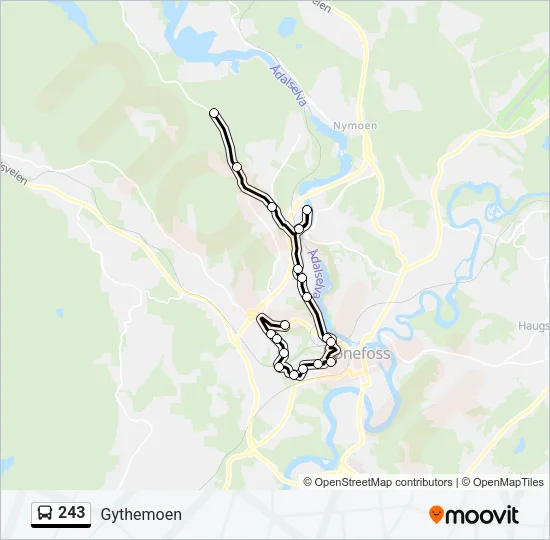 243 Bus Line Map