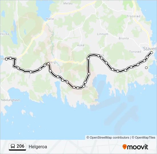 206 Bus Line Map