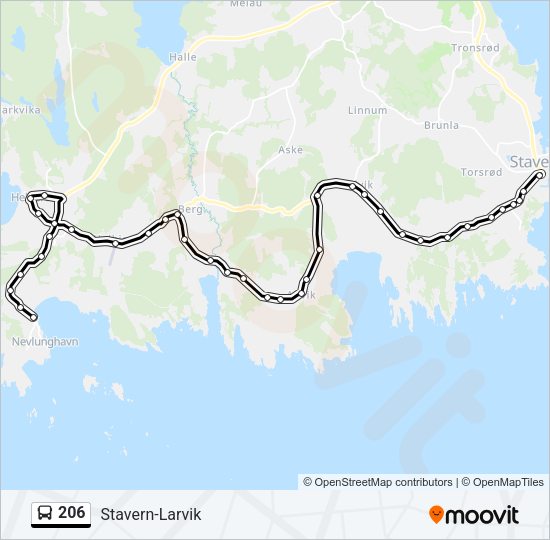 206 Bus Line Map