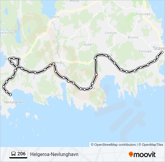 206 Bus Line Map