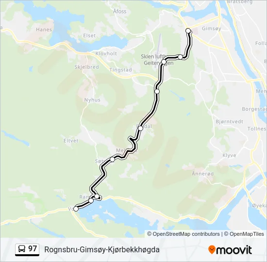 97 Bus Line Map