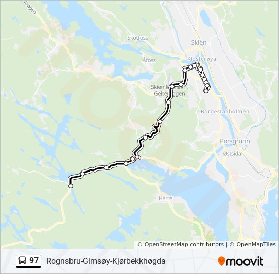 97 bus Line Map