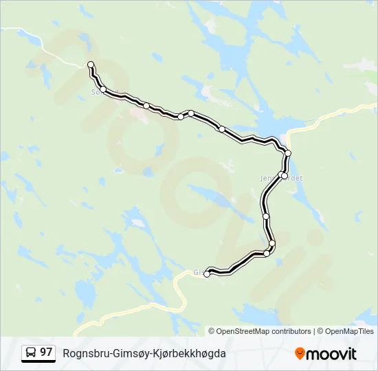 97 Bus Line Map