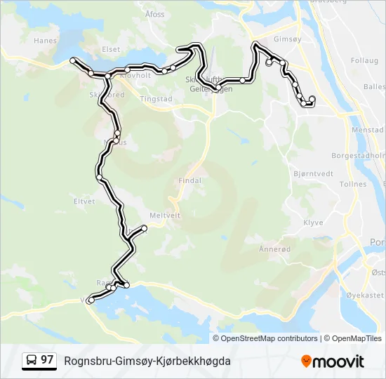 97 Bus Line Map