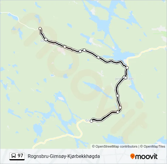97 Bus Line Map