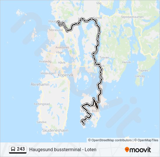 243 Bus Line Map