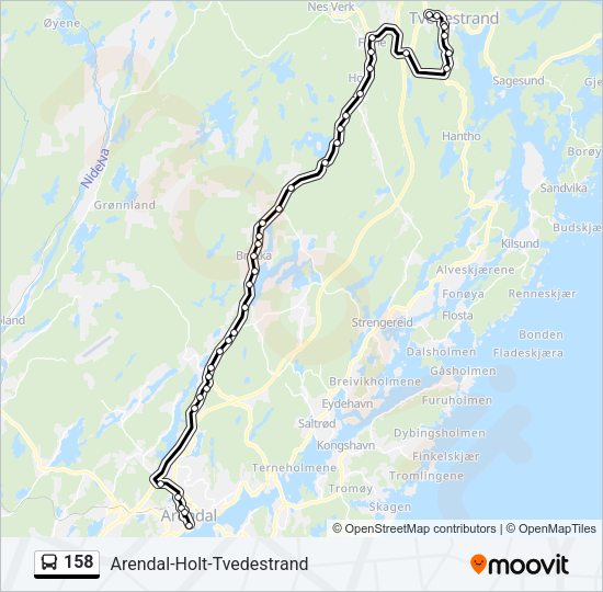 158 Bus Line Map