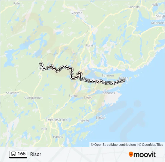 165 Bus Line Map