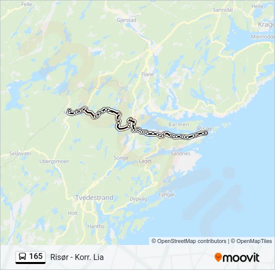 165 Bus Line Map