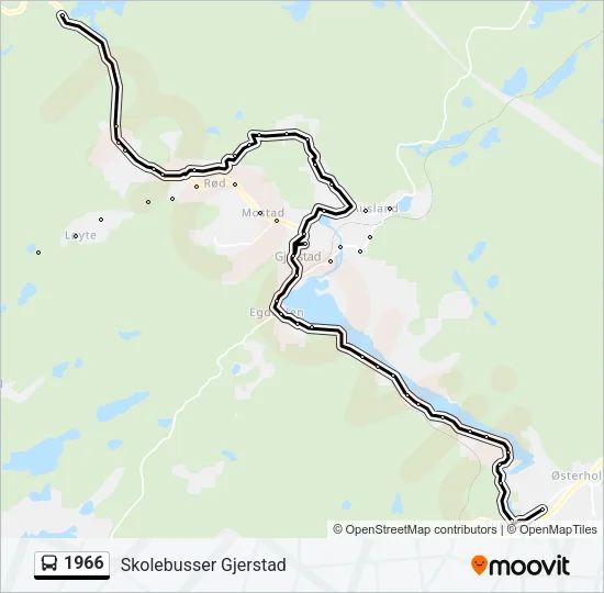 1966 Bus Line Map
