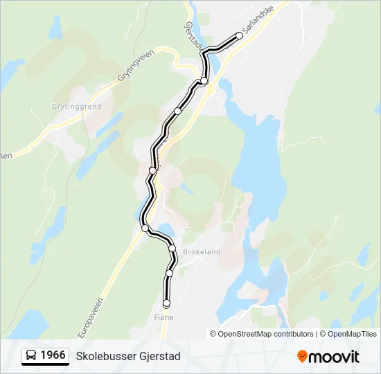 1966 Bus Line Map