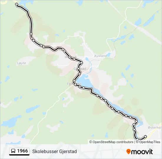 1966 Bus Line Map