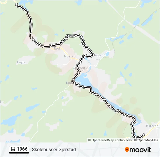 1966 Bus Line Map