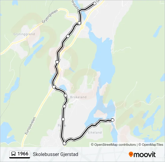 1966 Bus Line Map