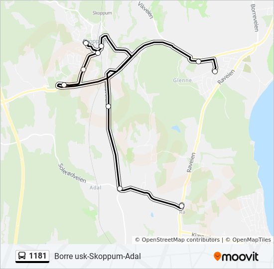 1181 bus Line Map