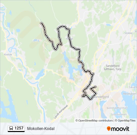 1257 bus Line Map