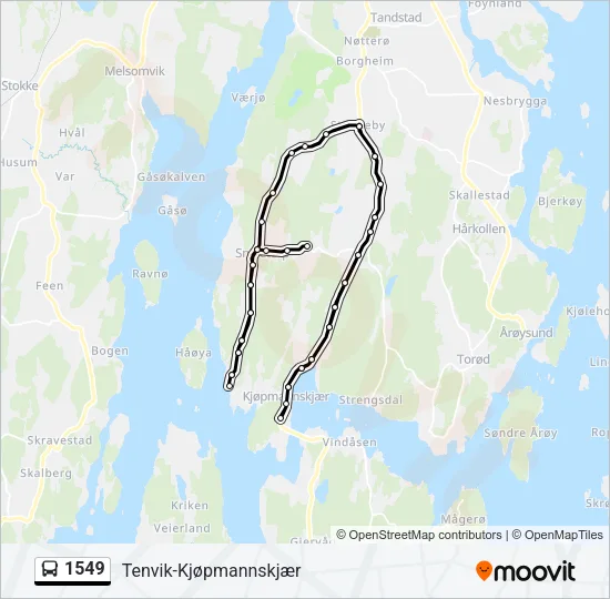 1549 Bus Line Map