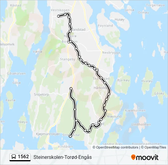 1562 Bus Line Map