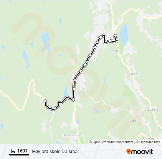 1607 bus Line Map