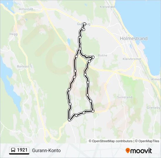 1921 Bus Line Map