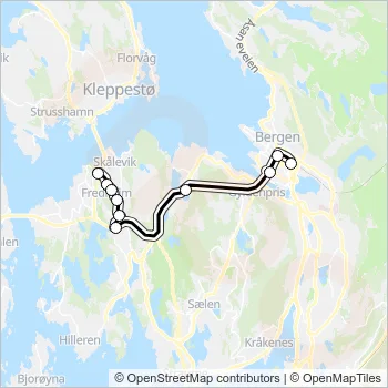 40E Bus Line Map