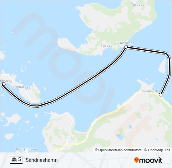 5 Ferry Line Map