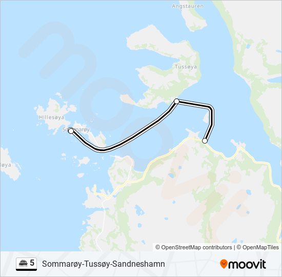 5 ferry Line Map