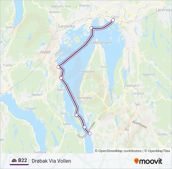 B22 Ferry Line Map