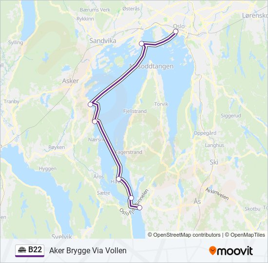 B22 ferry Line Map