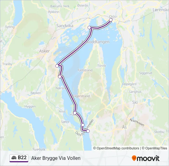 B22 Ferry Line Map