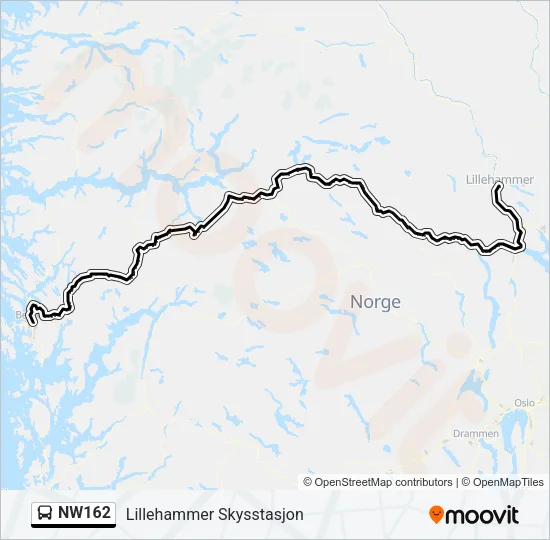 NW162 Bus Line Map