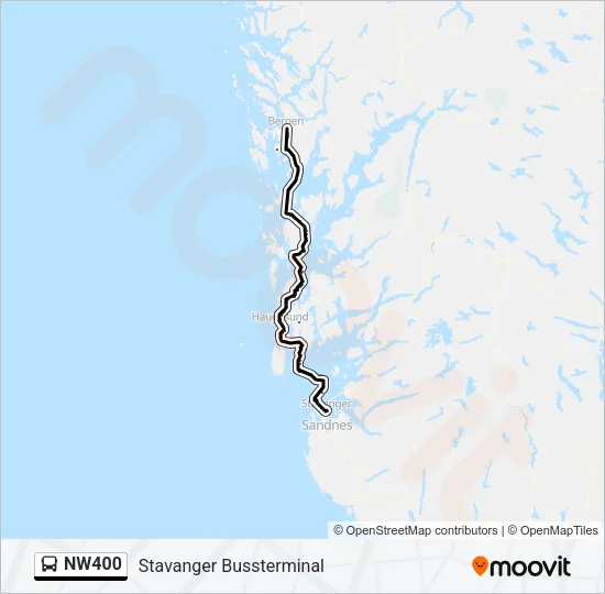 NW400 Bus Line Map