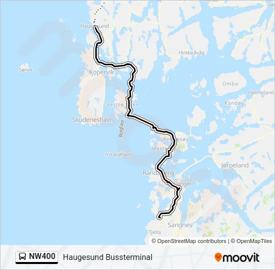 NW400 Bus Line Map