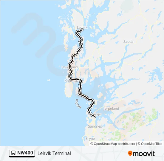 NW400 Bus Line Map