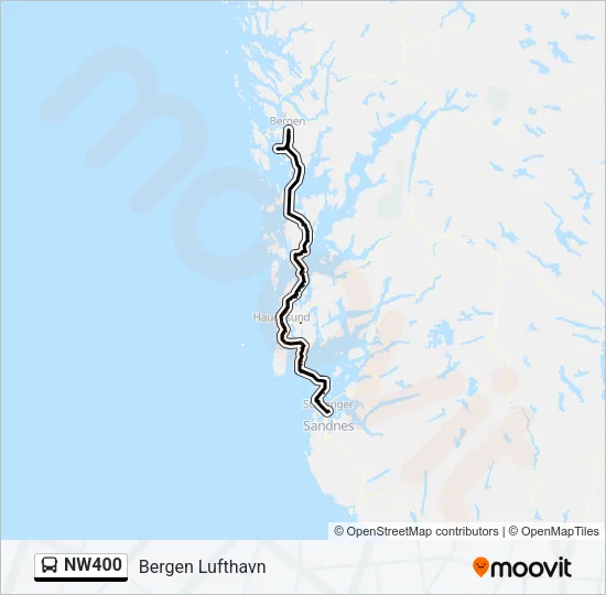 NW400 Bus Line Map
