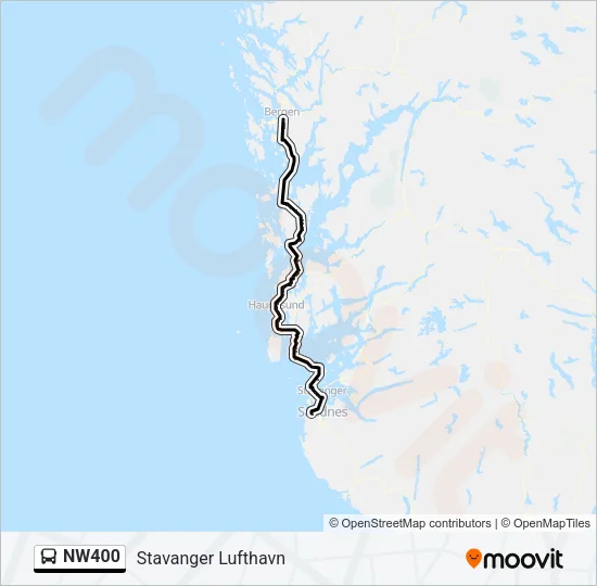 NW400 Bus Line Map