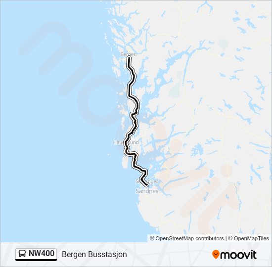 NW400 bus Line Map