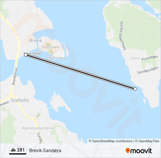 281 ferry Line Map