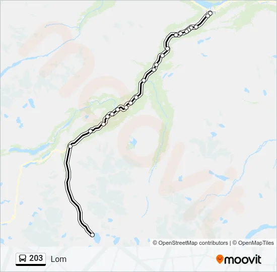 203 Bus Line Map