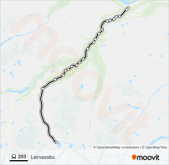 203 Bus Line Map