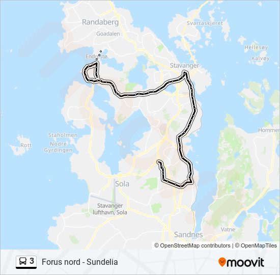 3 bus Line Map